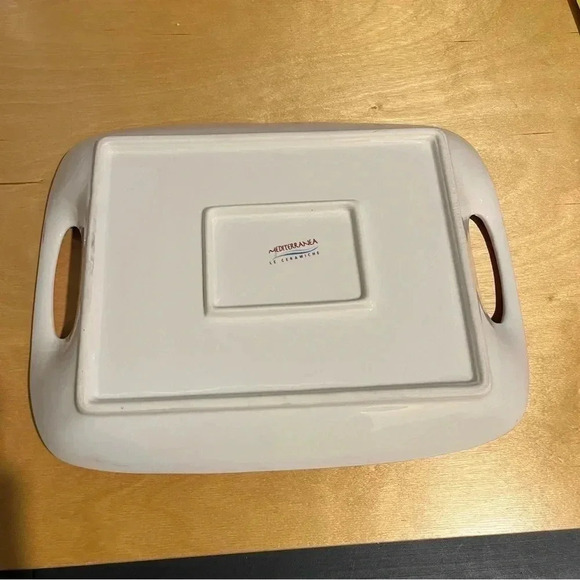 Mediterranea Le Ceramiche Rectangular Tray Wine Grapes Serving Party Charcuterie - Picture 4 of 10